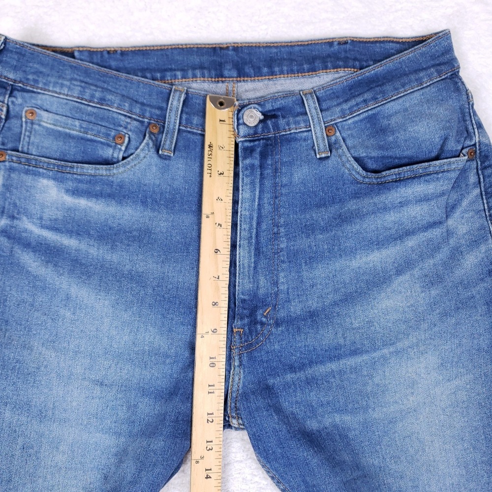 Levi's 505 Regular Fit Straight Leg Jeans 38x30 Blue - Picture 4 of 11